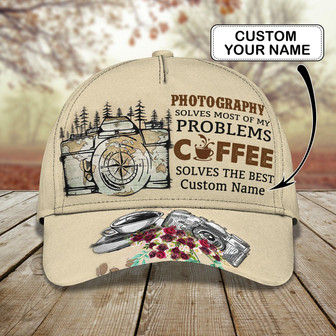 Personalized Custom Classic Cap - Photo And Coffee Design - Thegiftio