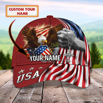 Personalized Eagle Design Cap - Large Size - Thegiftio