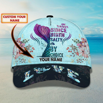 Personalized Mermaid Name Cap - Custom Classic Cap - Thegiftio UK