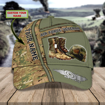 Air Force Veteran Custom Classic Cap - Personalized Name - Thegiftio