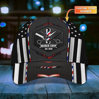 Custom Barber Year Cap - Personalized Classic Cap - Thegiftio UK