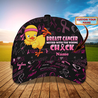 Custom Breast Cancer Awareness Cap - Personalized Classic Cap - Thegiftio UK