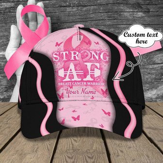 Custom Breast Cancer Awareness Cap - Personalized Name Cap - Thegiftio UK