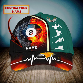 Custom Classic Billiard Ball Personalized Name Cap - Thegiftio
