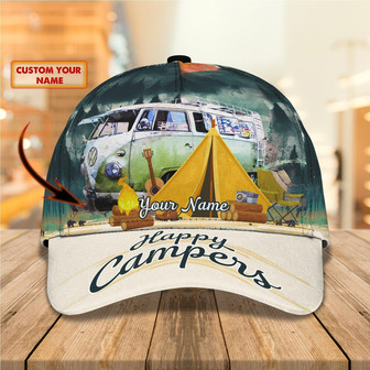Custom Classic Camping Cap - Personalized Name Hat - Thegiftio UK