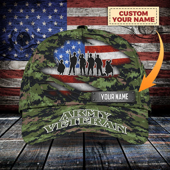 Custom Classic Cap - Personalized Army Veteran Cap - Thegiftio