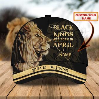 Custom Classic Cap - Personalized Black Kings Birthday Gift - April - Thegiftio UK