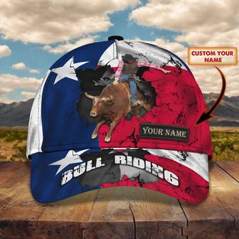 Custom Classic Cap - Personalized Bull Riding Texas Gift - Thegiftio UK