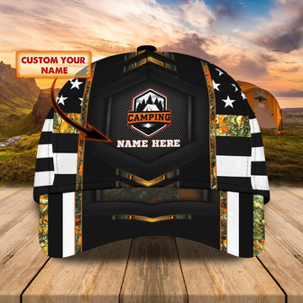 Custom Classic Cap - Personalized Camping Hat - Thegiftio UK