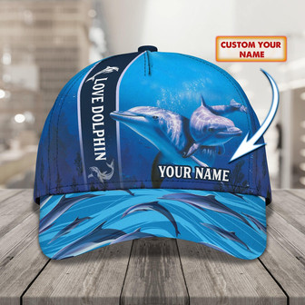 Custom Classic Cap - Personalized Dolphin Design - Thegiftio UK