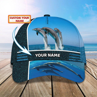 Custom Classic Cap - Personalized Dolphin - Thegiftio UK