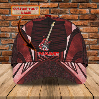 Custom Classic Cap - Personalized Electric Guitar Gift - Thegiftio