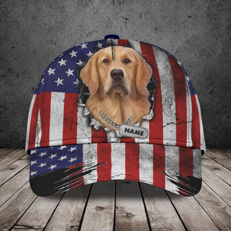 Custom Classic Cap - Personalized Golden Retriever Name Cap - Thegiftio UK