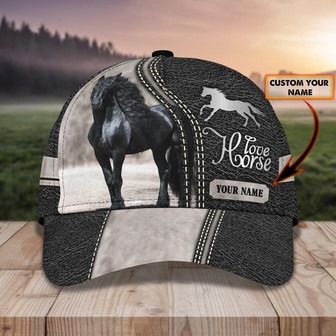 Custom Classic Cap - Personalized Horse Name Design - Thegiftio UK