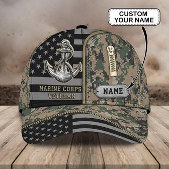 Custom Classic Cap - Personalized Marine Corps Veterans Cap - Thegiftio UK