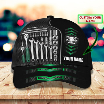 Custom Classic Cap - Personalized Mechanic Name Hat - Thegiftio UK
