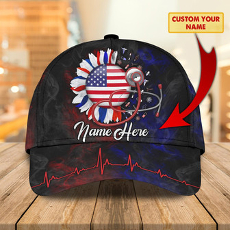 Custom Classic Cap - Personalized Name Cap For Nurses - Qa - Thegiftio UK