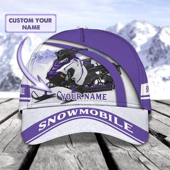 Custom Classic Cap - Personalized Name Cap For Snowmobile Enthusiasts - Thegiftio UK