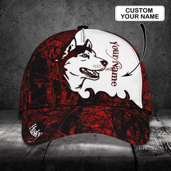 Custom Classic Cap - Personalized Name Cap - Husky Design - Thegiftio UK