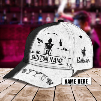 Custom Classic Cap - Personalized Name Cap - Make Your Bartender Gift Unique! - Thegiftio