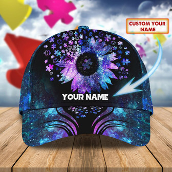 Custom Classic Cap - Personalized Name Cap - Perfect Gift For Autism Awareness - Thegiftio UK