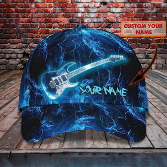 Custom Classic Cap - Personalized Name - Electric Guitar - Thegiftio
