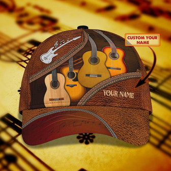 Custom Classic Cap - Personalized Name Guitar Hat - Thegiftio UK