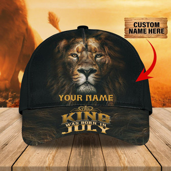 Custom Classic Cap - Personalized Name - July Birthstone - Thegiftio UK