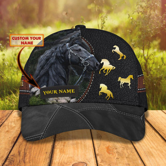 Custom Classic Cap - Personalized Name - Love Horse - Thegiftio UK