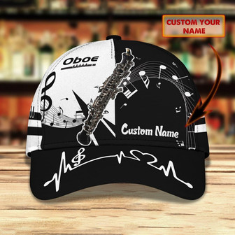 Custom Classic Cap - Personalized Name Oboe Gift - Thegiftio UK