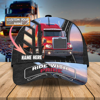 Custom Classic Cap - Personalized Name - Perfect Gift For Truckers - Thegiftio UK