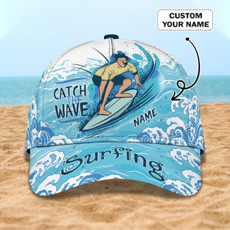 Custom Classic Cap - Personalized Name - Surfing Gift - Thegiftio