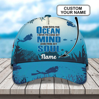 Custom Classic Cap - Personalized Ocean Name Cap - Thegiftio UK