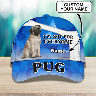 Custom Classic Cap - Personalized Pug Design - Thegiftio UK