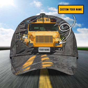 Custom Classic Cap - Personalized School Bus Driver Cap - Thegiftio UK