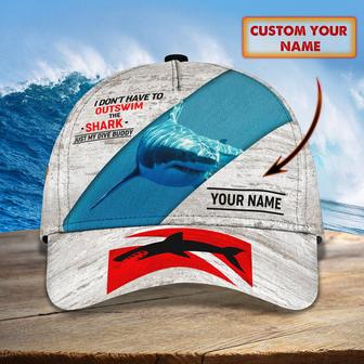 Custom Classic Cap - Personalized Shark Diving Gift - Thegiftio UK