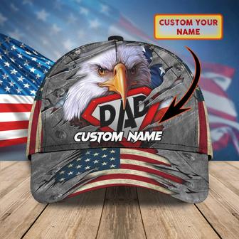 Custom Classic Cap - Personalized Super Dad Name Cap - Thegiftio UK