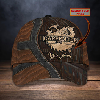 Custom Classic Carpenter Cap - Personalized Name - Thegiftio UK