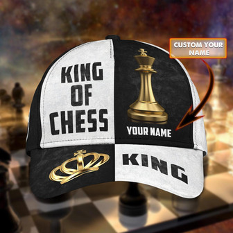 Custom Classic Chess Cap - Personalized Name - Thegiftio UK