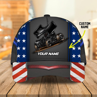 Custom Classic Dirt Racing Cap - Personalized Name Cap - Thegiftio