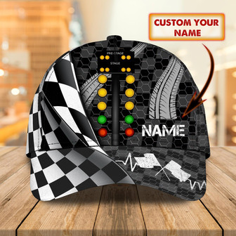 Custom Classic Drag Racing Cap - Personalized Name Option - Thegiftio UK