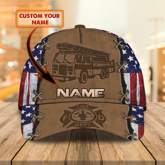 Custom Classic Firefighter Cap - Personalized Gift - Thegiftio UK