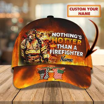 Custom Classic Firefighter Cap - Personalized Name Hat For Firefighters - Thegiftio UK