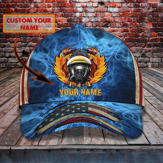 Custom Classic Firefighter Cap - Personalized Name - Urt - Thegiftio UK