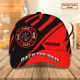 Custom Classic Firefighter Personalized Name Cap - Thegiftio UK