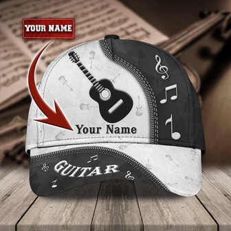 Custom Classic Guitar Cap - Personalized Name Hat - Thegiftio UK