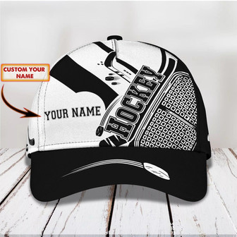 Custom Classic Hockey Cap - Personalized Name Design - Thegiftio UK