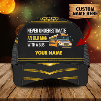Custom Classic Personalized School Bus Cap - Thegiftio UK