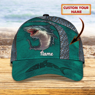Custom Classic Personalized Shark Cap - Hh - Thegiftio