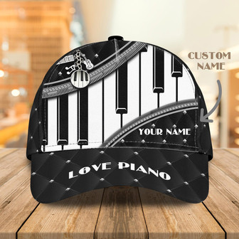 Custom Classic Piano Cap - Personalized Name Hat - Thegiftio UK